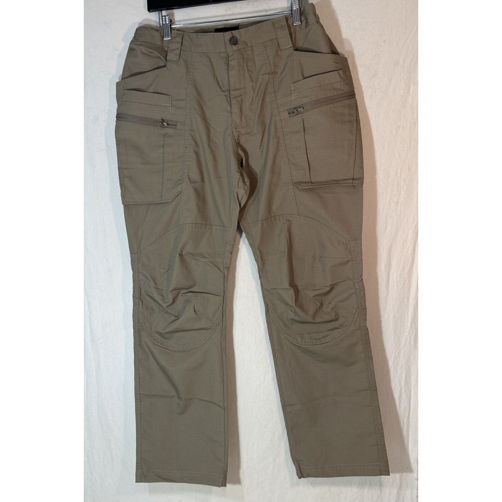 CARWORNIC Men's Tactical Pants Military Cargo Pants 32W x 30L Khaki